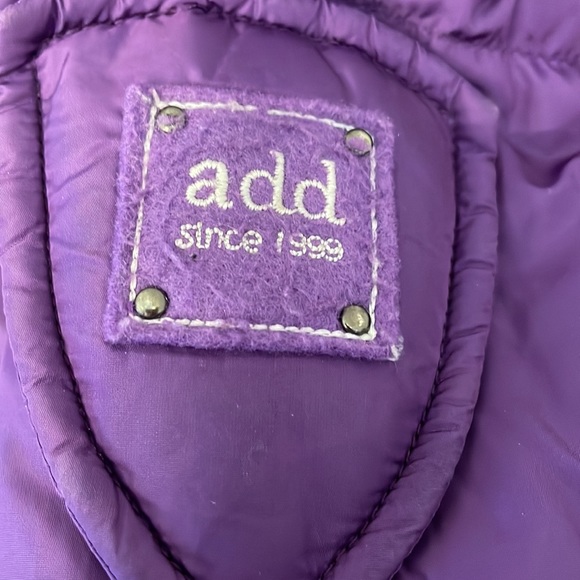 ADD DOWN purple puffer jacket - Picture 4 of 12